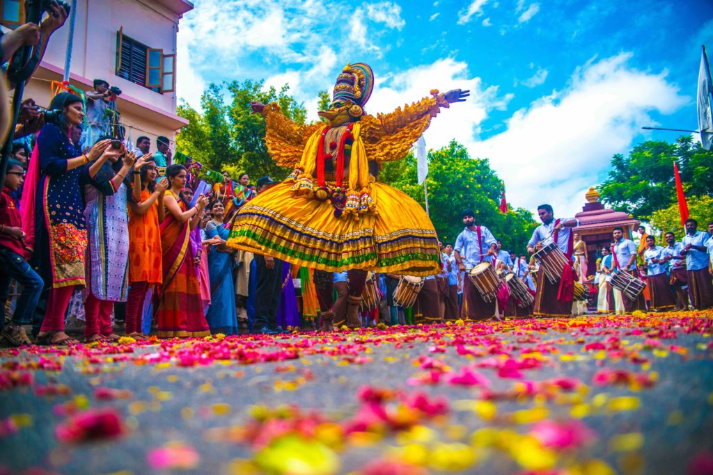 man dancing in the street